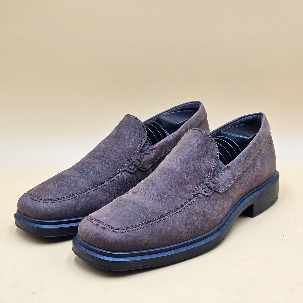 Ecco Men's Helsinki 2.0 Loafer Taupe Leather Slip On Shoes Size EU 42 US 8.5-9